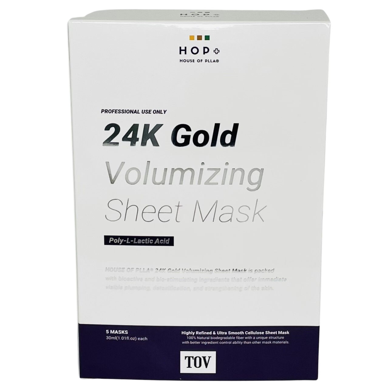 HOUSE OF PLLA® HOP+ 24k Gold Volumizing Sheet Mask (Box of 5