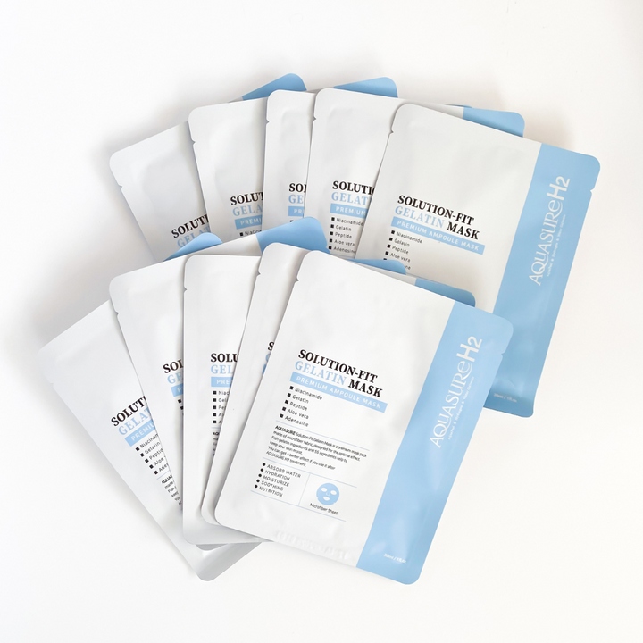 Solution-Fit Gelatin Mask (Aquasure H2 Treatment) Box of 10 splayed