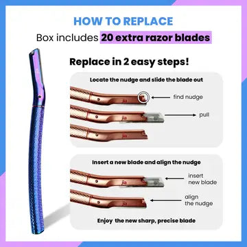 Jia Dermaplane Facial Metal Razor - Iridescent Night