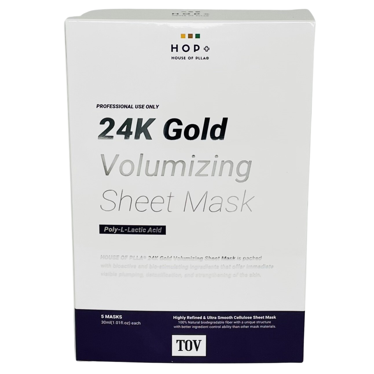 HOUSE OF PLLA® HOP+ 24k Gold Volumizing Sheet Mask (Box of 5)