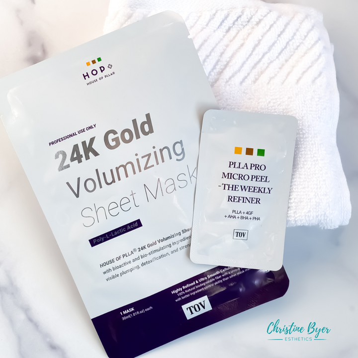 HOUSE OF PLLA® HOP+ Peel/24K Gold Volumizing Duo - 2 Week Pack