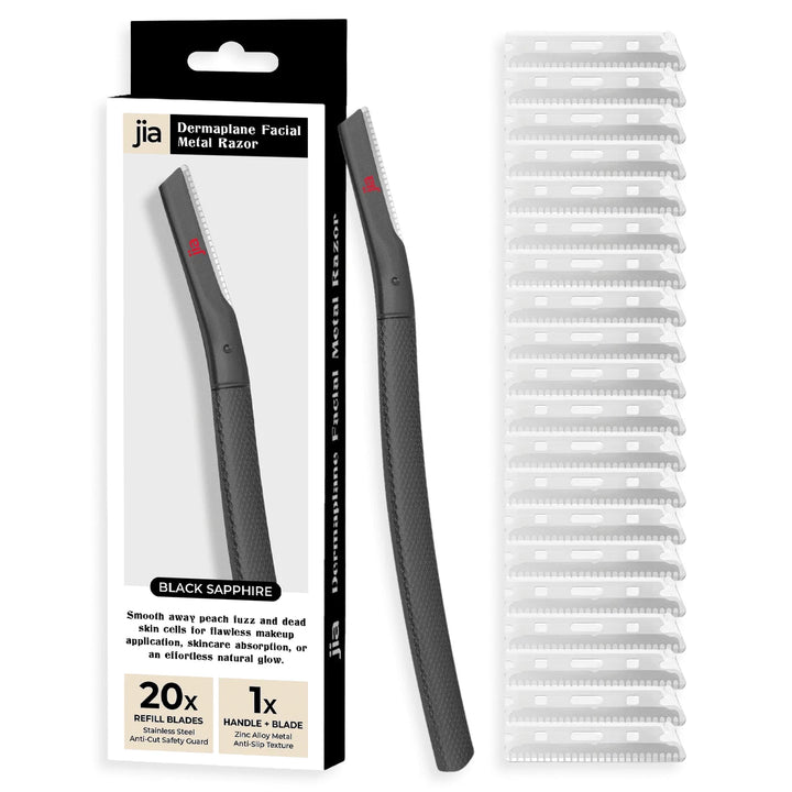Jia Dermaplane Facial Metal Razor - Matte Black