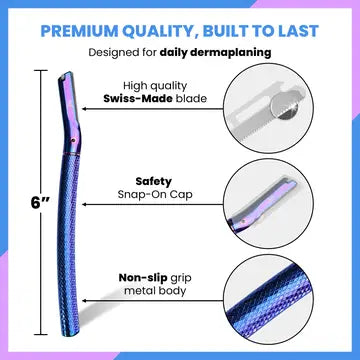 Jia Dermaplane Facial Metal Razor - Iridescent Night