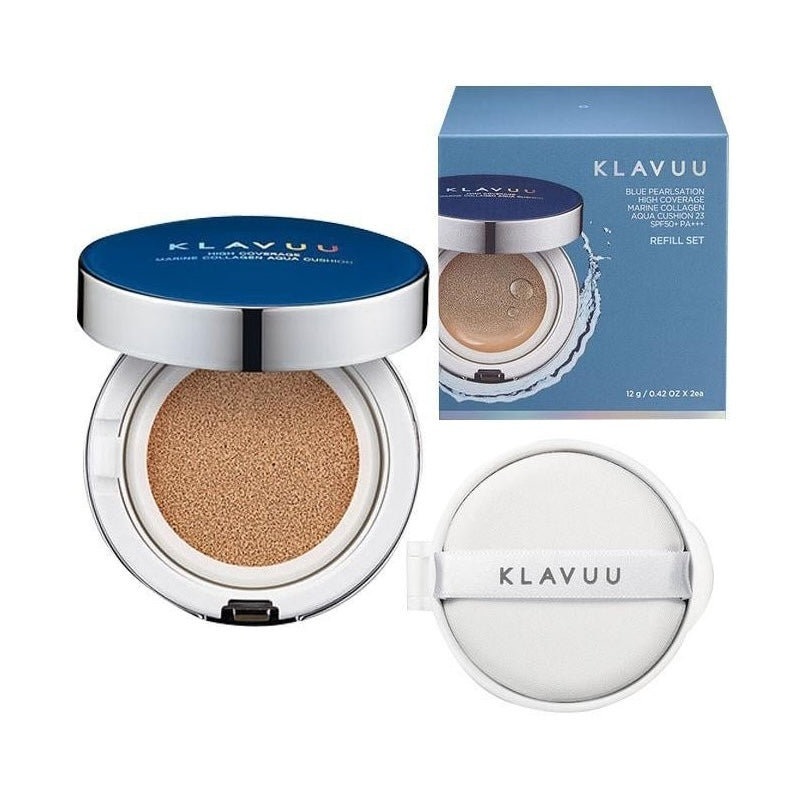 KLAVUU - Blue Pearlsation Cushion SPF50+ – Christine Byer Esthetics