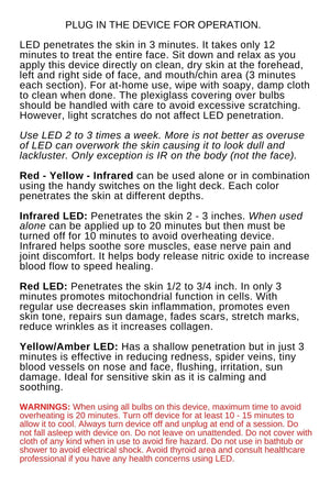 Glow Younger TriLight LED Device instructions